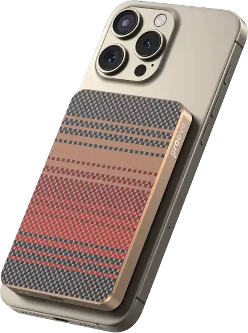 Внешний аккумулятор Proove Carbon Slim 20W 5000mAh, Бронзовый, быстрая зарядка PD3.1 QC3.0, беспроводная зарядка Qi 15W, корпус из кевлара и алюминия, ультратонкий