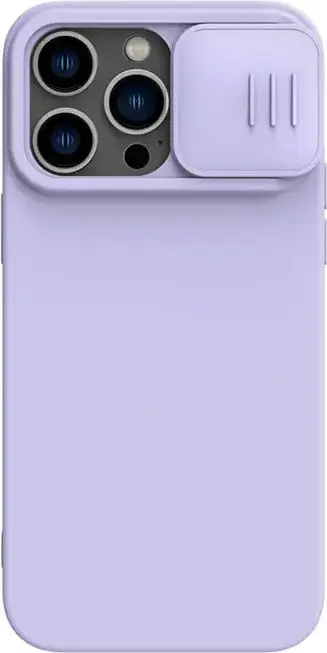 Nillkin CamShield Silky Silicone Case for iPhone 14 Pro, Liquid Silicone with Microfiber Lining, Slide Camera Lens Cover, AF Anti-Fingerprint Coating