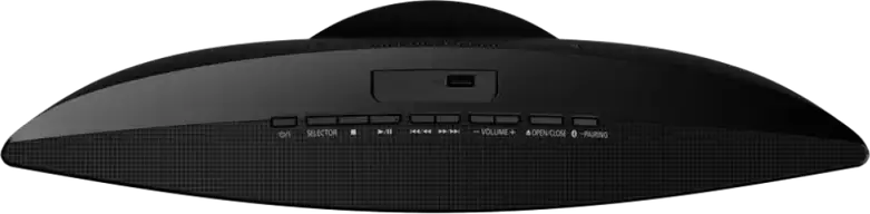 Panasonic SC-HC200 Compact Stereo Micro Hi-Fi System, 20W RMS, Bluetooth 2.1, USB, FM Radio, CD Player, Wall-mountable, Black