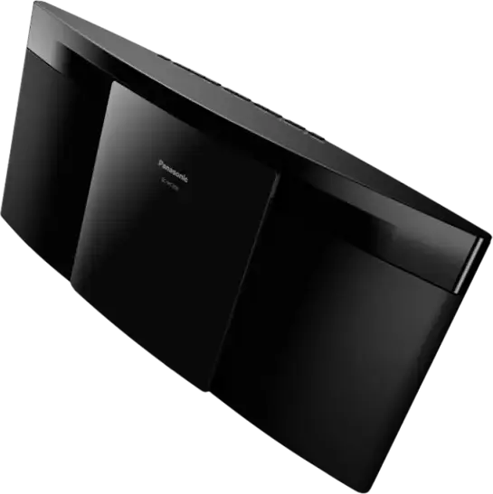 Panasonic SC-HC200 Compact Stereo Micro Hi-Fi System, 20W RMS, Bluetooth 2.1, USB, FM Radio, CD Player, Wall-mountable, Black