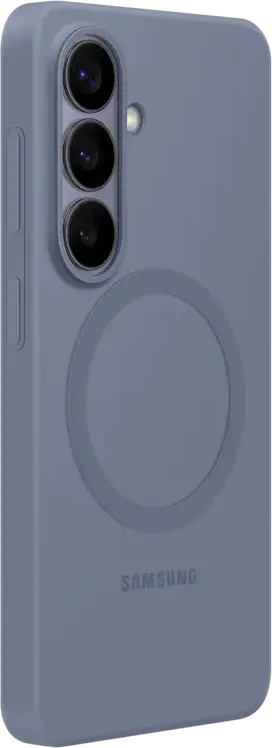 Samsung Galaxy S26 Silicone Magnet Case, Blue Violet, Soft-Touch Durable Protective Cover with Integrated Magnets for Wireless Charging and Magnetic Accessories