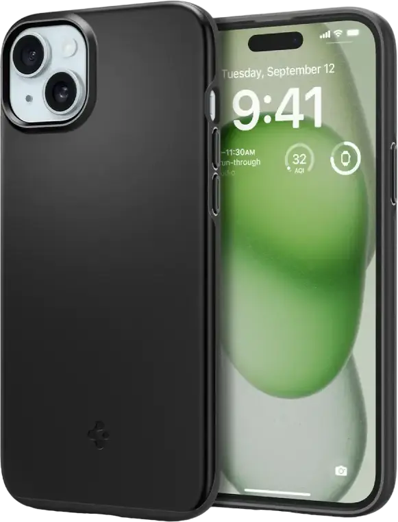 Чехол Spigen Thin Fit для Apple iPhone 15 Plus, ультратонкий и легкий корпус из TPU и поликарбоната PC, толщина 1.55 мм, защита от падений