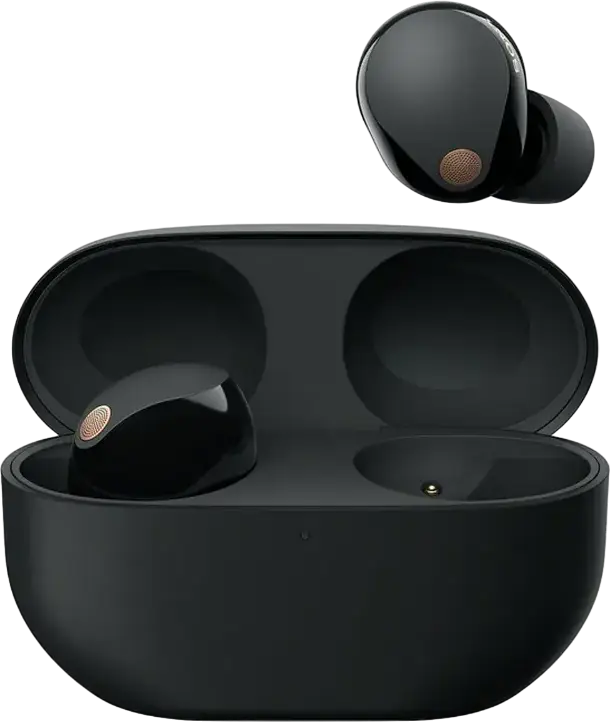 Casca Wireless Sony WF-1000XM5 cu Anulare Zgomot, Negru, Bluetooth 5.3, LDAC, Rezistenta la Apa IPX4, Driver Dinamic, Baterie 24h cu Etui