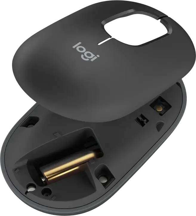 Logitech POP Mouse Wireless Bluetooth Compact Mouse, Graphite, 4000 DPI, Silent Clicks, Dedicated Emoji Button, Ambidextrous Fingertip Grip, 104.8 x 59.4 x 35.2 mm