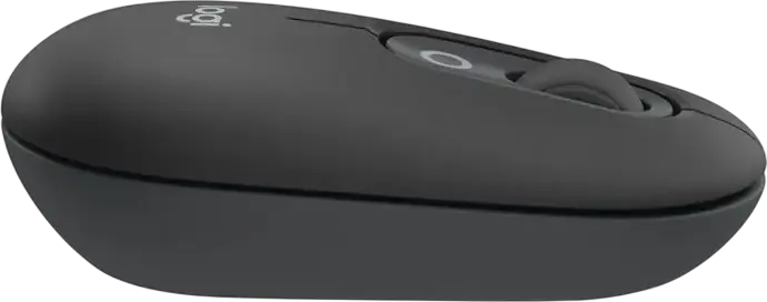 Logitech POP Mouse Wireless Bluetooth Compact Mouse, Graphite, 4000 DPI, Silent Clicks, Dedicated Emoji Button, Ambidextrous Fingertip Grip, 104.8 x 59.4 x 35.2 mm