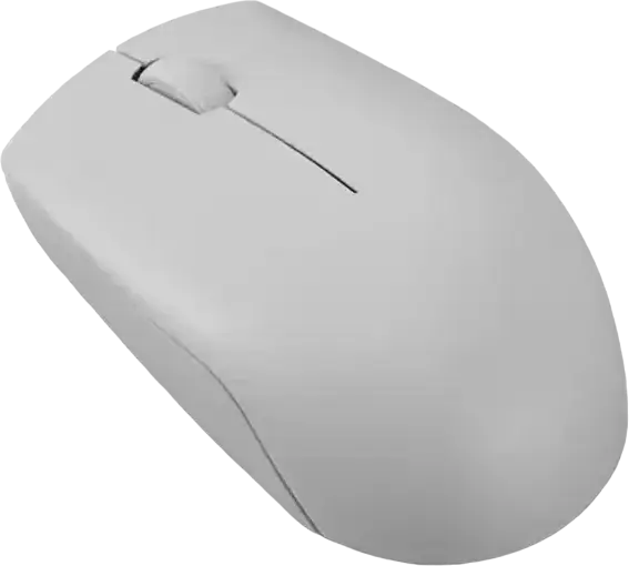 Lenovo 300 Compact Wireless Mouse, Gray, 1000 DPI Optical Sensor, 2.4 GHz Nano USB-A Receiver, Ambidextrous Ergonomic Design, 12 Month Battery Life