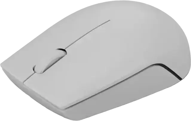 Lenovo 300 Compact Wireless Mouse, Gray, 1000 DPI Optical Sensor, 2.4 GHz Nano USB-A Receiver, Ambidextrous Ergonomic Design, 12 Month Battery Life