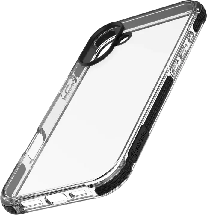 Чехол Cellularline Tetra Force Strong Guard для iPhone 16 Plus, материал Versaflex с технологией IDS и антибактериальной защитой Microban, TETRACIPH16T