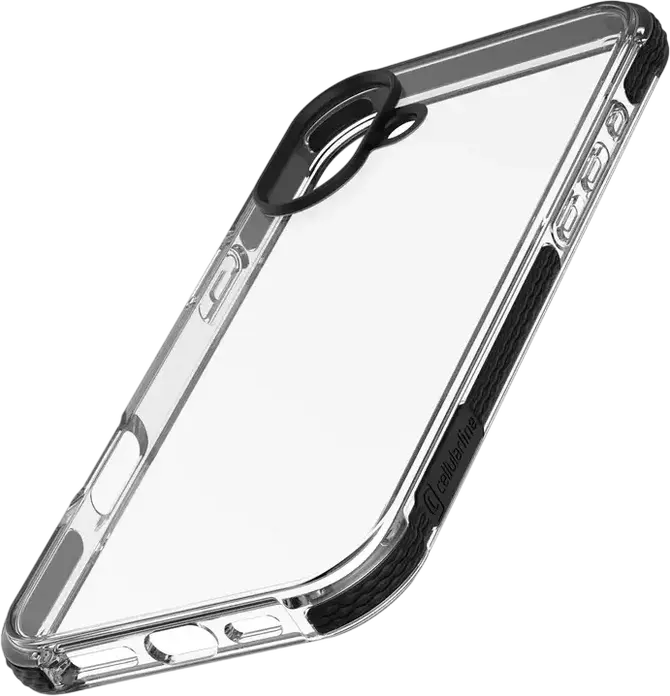 Чехол Cellularline Tetra Force Strong Guard для iPhone 16 Plus, материал Versaflex с технологией IDS и антибактериальной защитой Microban, TETRACIPH16T