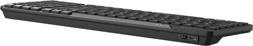 A4Tech FBK27C AS Wireless Keyboard, Bluetooth & 2.4GHz, Multi-Device Pairing for 3 Devices, QuietKey Membrane, USB-C Rechargeable, Black