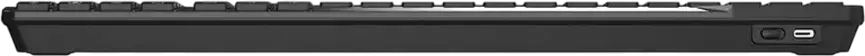 A4Tech FBK27C AS Wireless Keyboard, Bluetooth & 2.4GHz, Multi-Device Pairing for 3 Devices, QuietKey Membrane, USB-C Rechargeable, Black