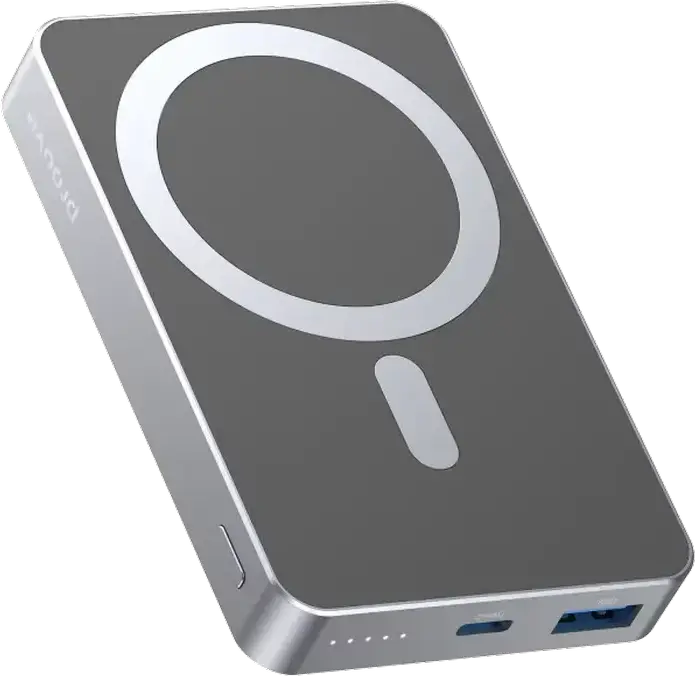 Proove Carbon Slim 10000mAh Power Bank, Blue, 22.5W Fast Charging, 15W MagSafe Wireless Charging, PD3.1, QC3.0, Kevlar and Aluminum Alloy, USB-C & USB-A
