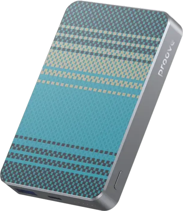 Proove Carbon Slim 10000mAh Power Bank, Blue, 22.5W Fast Charging, 15W MagSafe Wireless Charging, PD3.1, QC3.0, Kevlar and Aluminum Alloy, USB-C & USB-A