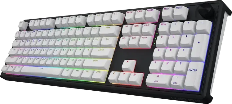 HATOR Skyfall 100 Mechanical Keyboard, HATOR Aurum Lemon Linear Switches, Gasket Mount, Hot-swap, RGB Lighting, Wireless, Black