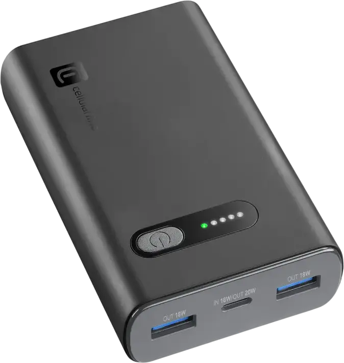 Acumulator extern Cellularline Fast PD 20W, 10000mAh, Negru