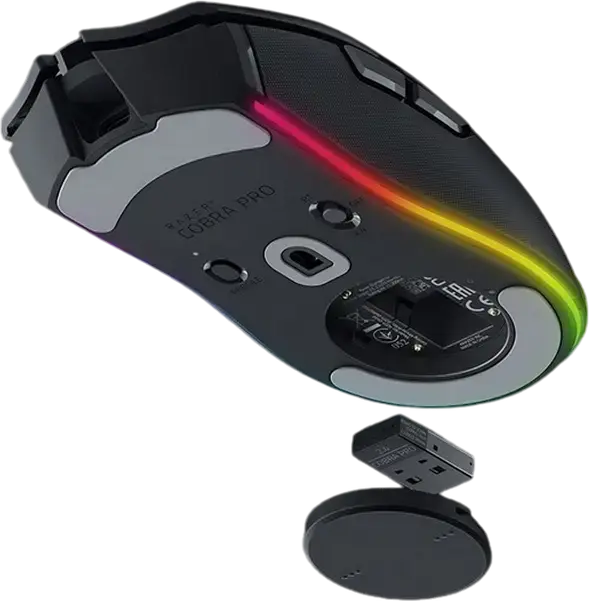 Mouse Gaming Wireless Razer Cobra Pro, Senzor Optic Focus Pro 30K, 30,000 DPI, Switch-uri Optice Gen-3, Iluminare Chroma RGB, HyperSpeed, Bluetooth, With Wire, USB Type-C, Negru