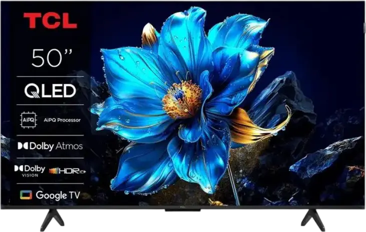 50" QLED SMART TV TCL 50T69C, 3840x2160 4K UHD, Google TV, Negru