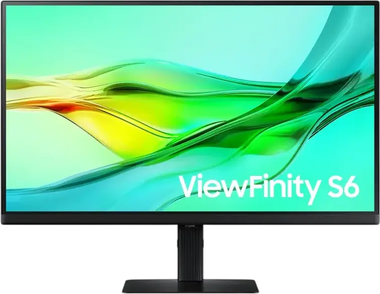 Monitor Samsung ViewFinity S6 S27D604 27 inch WQHD IPS, 100Hz, 1.07 miliarde culori, HDR10, USB-C 90W PD, Switch KVM, PbP/PiP, Reglabil pe inaltime, Negru