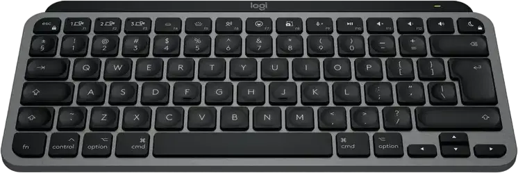 Logitech MX Keys Mini for Mac Wireless Keyboard 920-012652, Bluetooth Low Energy, Multi-device Pairing, Smart Backlit, Rechargeable, Space Gray