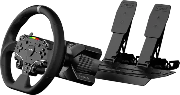 Set Volan MOZA R3 Racing Bundle - Baza Direct Drive 3.9Nm, Volan ESX, Pedale SR-P Lite, Kit Fixare Masa pentru PC