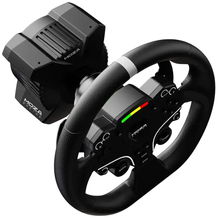 Set Volan MOZA R3 Racing Bundle - Baza Direct Drive 3.9Nm, Volan ESX, Pedale SR-P Lite, Kit Fixare Masa pentru PC