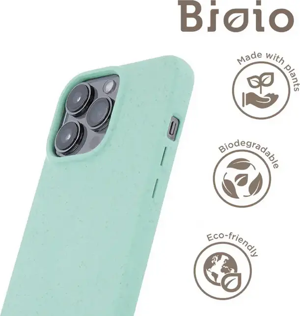 Forever Bioio Biodegradable Slim Fit Case for Apple iPhone 14 Plus, Blue, Shockproof with Reinforced Corners and Raised Bezel, Matte Non-Slip Finish, Part No. 183297