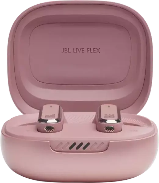 JBL LIVE Flex True Wireless Open-Ear Earbuds with Adaptive Noise Cancelling, Bluetooth 5.3, Multipoint, 40h Total Playtime, IP54, Pink