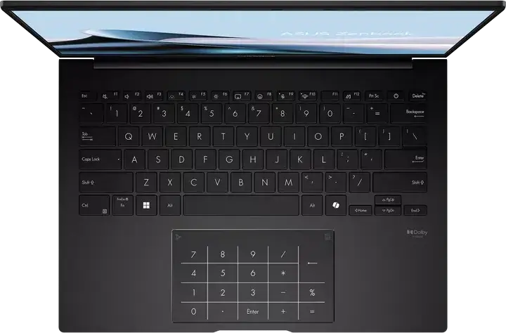 Ноутбук ASUS Zenbook 14 OLED UM3406KA, AMD Ryzen AI 5 340, 16GB LPDDR5X RAM, 512GB NVMe SSD, Экран 14" WUXGA OLED, Корпус из алюминия, Без ОС, Jade Black
