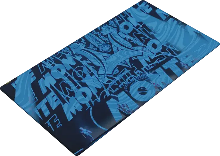 Игровой коврик HATOR Tonn eSport Monte Edition HTP044, 1000 x 550 x 4 мм, Тканевая поверхность, Резиновое основание, Лимитированная серия, Черный и Синий
