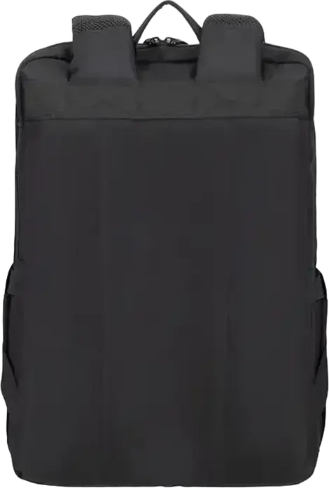 RivaCase 7569 Alpendorf ECO Laptop Backpack for up to 17.3 inch Laptops, RPET Eco-Friendly Polyester, Black, Padded Compartment, Reflective Zipper