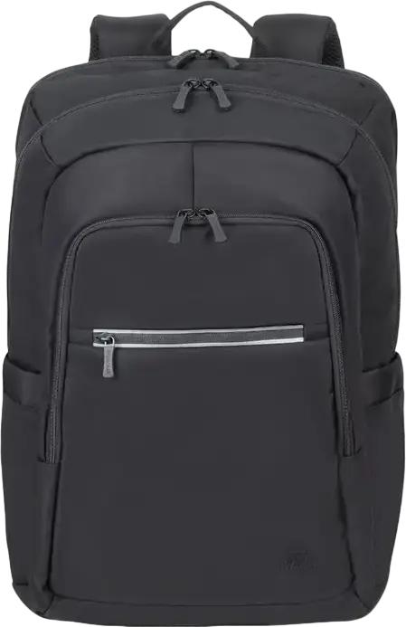 RivaCase 7569 Alpendorf ECO Laptop Backpack for up to 17.3 inch Laptops, RPET Eco-Friendly Polyester, Black, Padded Compartment, Reflective Zipper