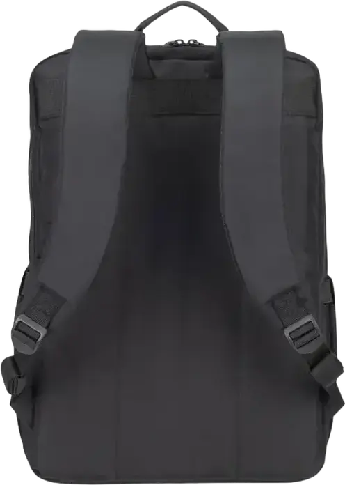 RivaCase 7569 Alpendorf ECO Laptop Backpack for up to 17.3 inch Laptops, RPET Eco-Friendly Polyester, Black, Padded Compartment, Reflective Zipper