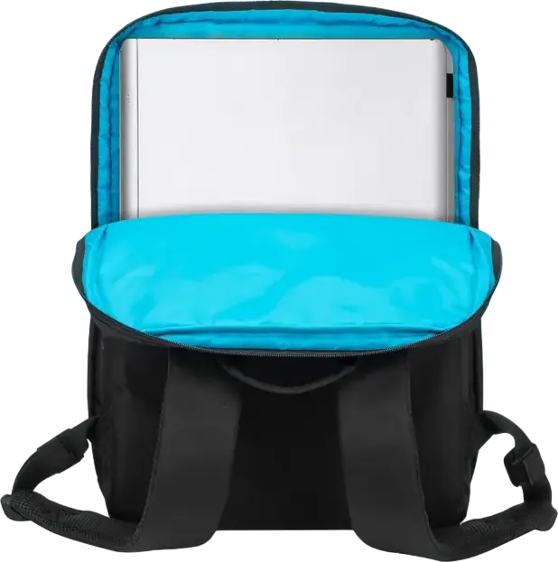 RivaCase 7569 Alpendorf ECO Laptop Backpack for up to 17.3 inch Laptops, RPET Eco-Friendly Polyester, Black, Padded Compartment, Reflective Zipper