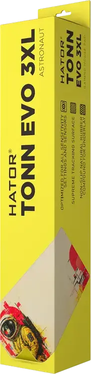 HATOR Tonn EVO 3XL Gaming Mouse Pad, 1000x550x3 mm, Textile Surface with Non-Slip Natural Rubber Base and Stitched Edges