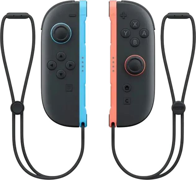 Nintendo Switch 2 Joy-Con Wrist Straps, Plastic and Fabric Controller Security Accessories, Blue and Red Multicolor Pair