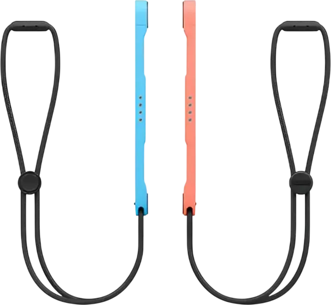 Nintendo Switch 2 Joy-Con Wrist Straps, Plastic and Fabric Controller Security Accessories, Blue and Red Multicolor Pair