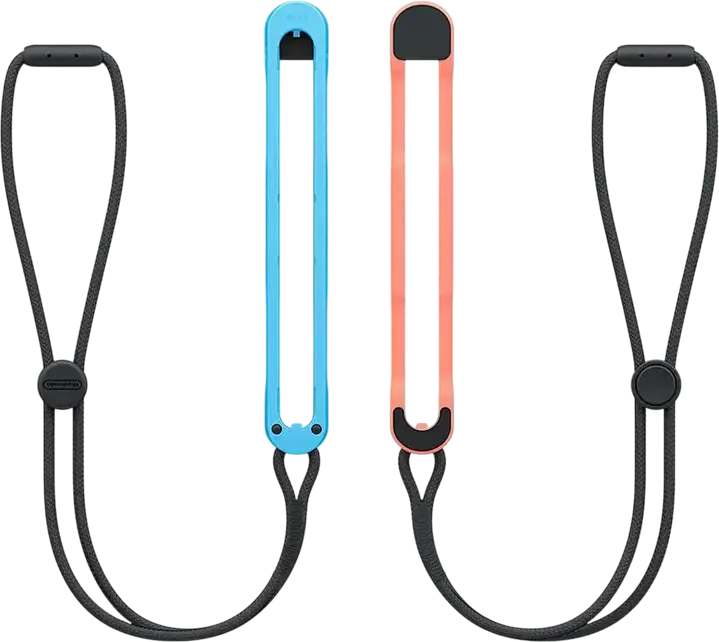 Nintendo Switch 2 Joy-Con Wrist Straps, Plastic and Fabric Controller Security Accessories, Blue and Red Multicolor Pair