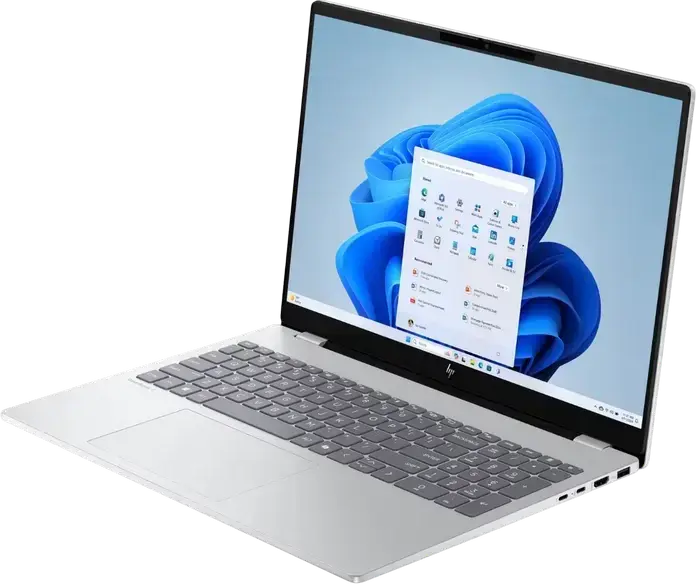 Laptop HP OmniBook 7 AI 16" Touch IPS 2K 120Hz, Intel Core Ultra 7 255H, 32GB RAM LPDDR5X, SSD 1TB NVMe, Windows 11 Home, Wi-Fi 7, Glacier Silver