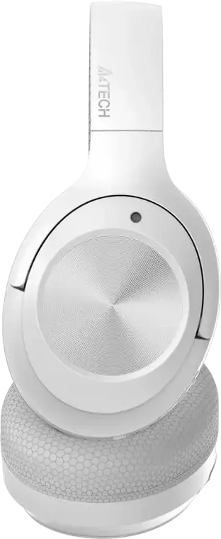 A4Tech BH220 Wireless Bluetooth 5.3 Headphones, White, 0.5m Cable, 40mm Hybrid Diaphragm Drivers, ENC Omni-Directional Microphone, 40h Playtime, M.O.C.I. Carbon Fiber Frame