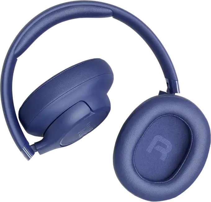 JBL Tune 730BT Wireless Over-Ear Headphones, Blue, Pure Bass Sound, 40mm Drivers, Up to 76h Battery, Fast Charging, Multi-point Connection, Foldable