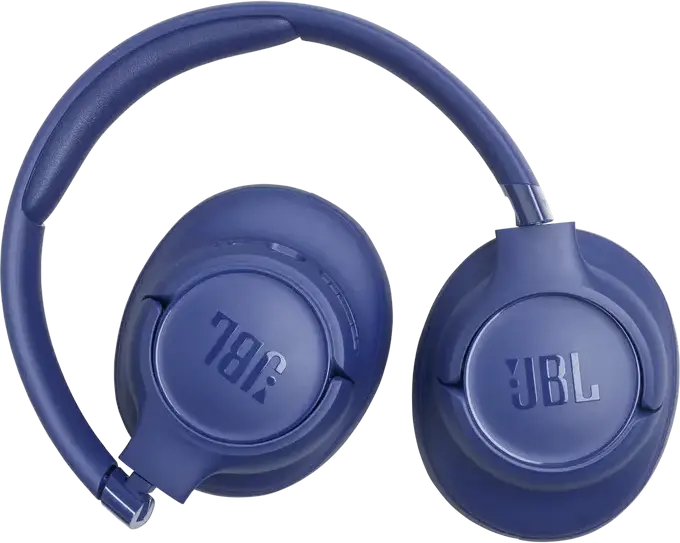 JBL Tune 730BT Wireless Over-Ear Headphones, Blue, Pure Bass Sound, 40mm Drivers, Up to 76h Battery, Fast Charging, Multi-point Connection, Foldable