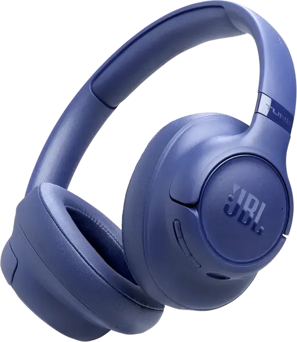 JBL Tune 730BT Wireless Over-Ear Headphones, Blue, Pure Bass Sound, 40mm Drivers, Up to 76h Battery, Fast Charging, Multi-point Connection, Foldable