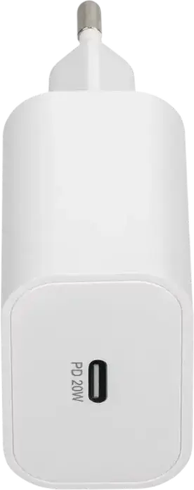 Incarcator de perete Rivacase PS4101 WD5 20W USB-C, Incarcare Rapida PD 3.0 si QC 3.0, Priza EU, Alb, Plastic ABS, Include Cablu USB-C, pentru iPhone 8 si ulterior
