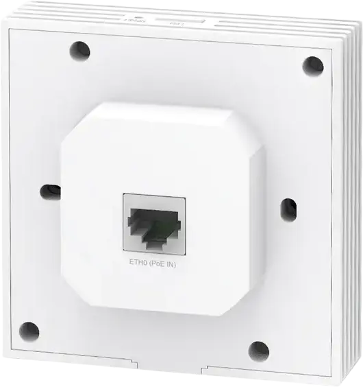 TP-Link EAP650-Wall Access Point Wi-Fi 6 AX3000, Placa de Perete, Dual-Band 574+2402 Mbps, 2x Gigabit Ethernet PoE, Management Centralizat Omada SDN, Alb