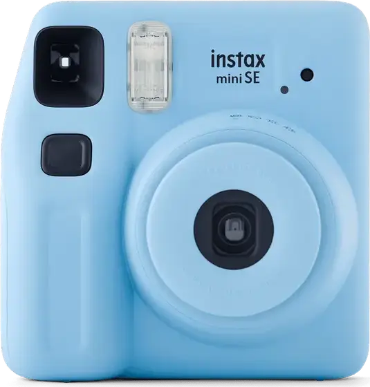 Camera Instant Fujifilm Instax Mini SE, Obiectiv 60mm, Control Manual Expunere, Bliț Automat, pentru film color instax mini, Albastru