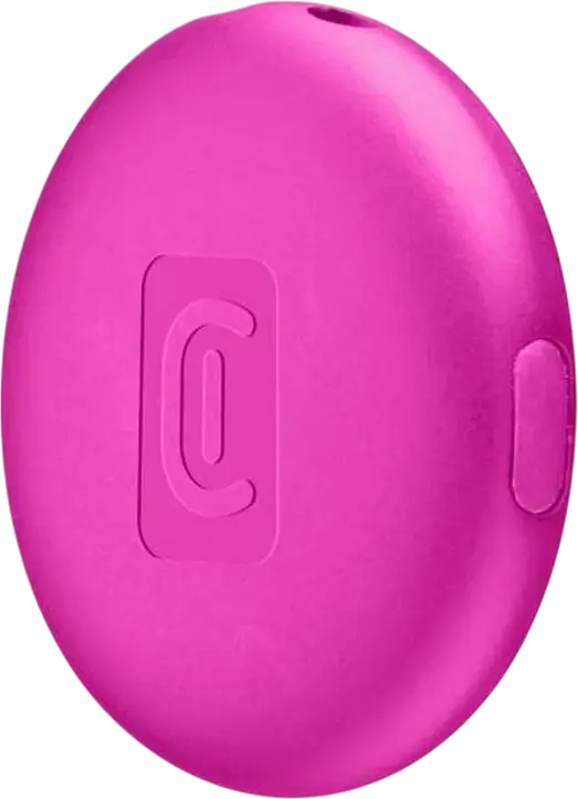 Cellularline Tracy Tag Smart Item Tracker, Pink, Apple Find My Compatible, IP65 Water Resistant, Replaceable CR2032 Battery, 20x20x5mm, with Removable Strap
