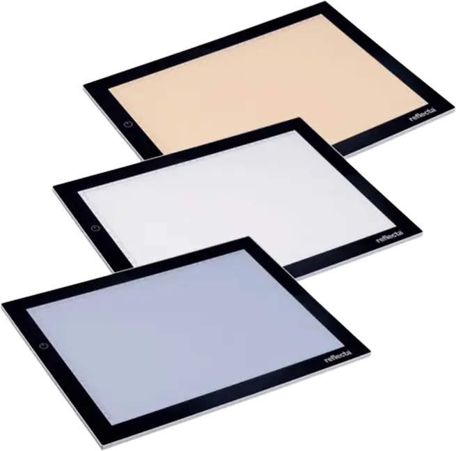 Reflecta 10320 Super Slim LED Light Pad A4+, Adjustable Color Temperature, Uniform Flicker-Free Lighting for Eye Strain Reduction, Black