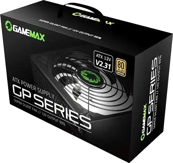 Sursa Alimentare Gamemax GP-750 750W ATX, Eficienta 80 PLUS Bronze, PFC Activ, Design DC-to-DC, Ventilator Ultra Silent 140mm, Cabluri Plate Negre