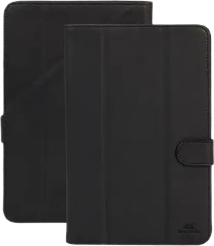 Husa Universala RivaCase Malpensa 3132 pentru Tablete de 7 inch, din Piele Sintetica Neagra cu Captusala din Microfibra, Chiusura Magnetica si Suport Integrat
