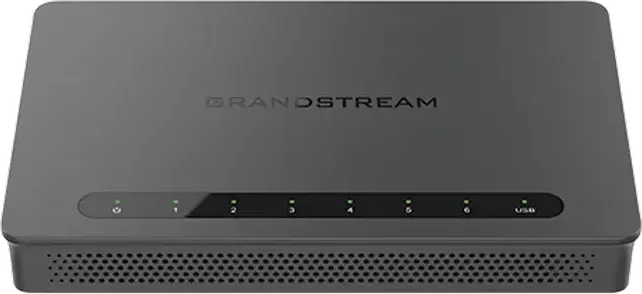 Grandstream GWN7001 Multi-WAN Gigabit VPN Router, 6x 10/100/1000Mbps Ethernet Ports, 256MB RAM, Built-in Firewall, Desktop/Wall-Mount, Black